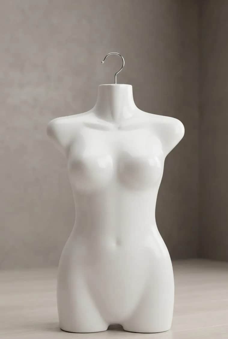 Maniquí de Torso Femenino - Blanco Brillante - Impecable
