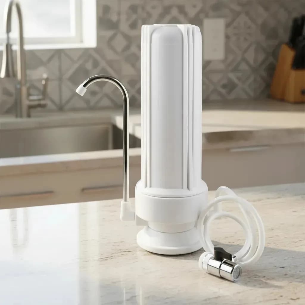 Purificador de Agua Plástico Sobre Mesada con Filtro de Carbón 2
