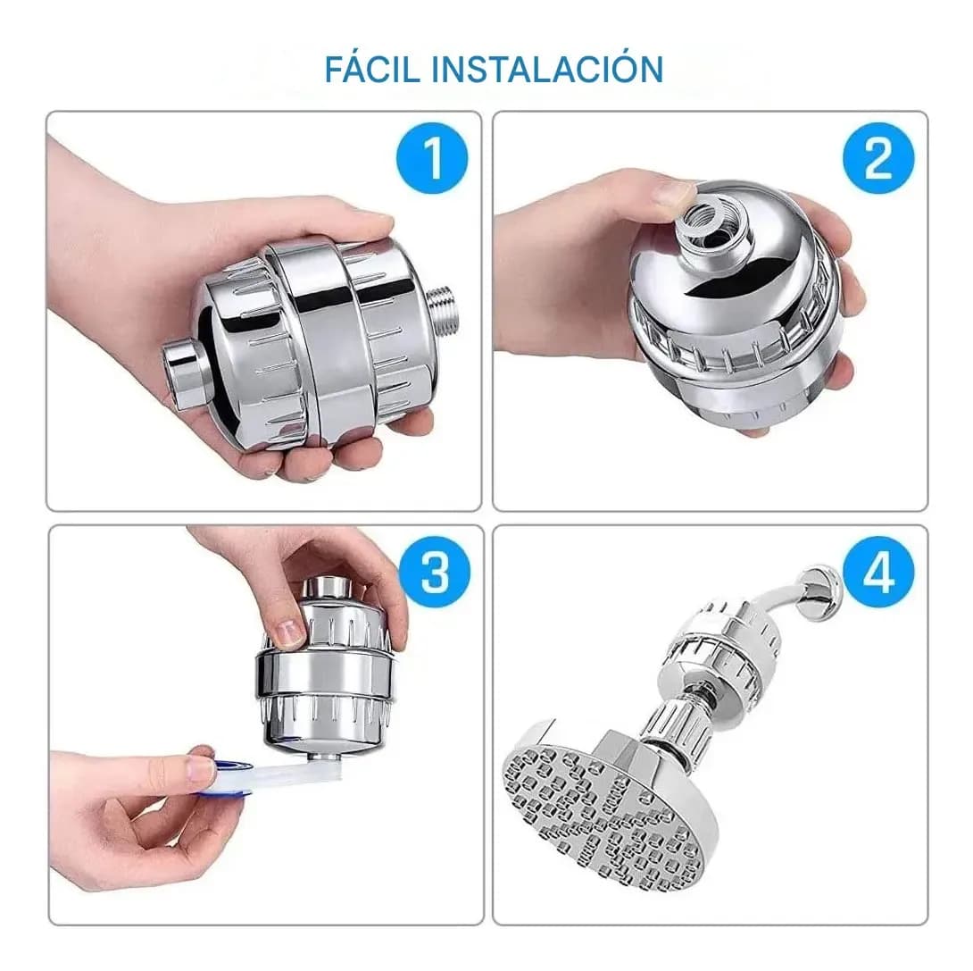Purificador De Agua Ducha 15 Etapas Filtrado Para Duchero 3