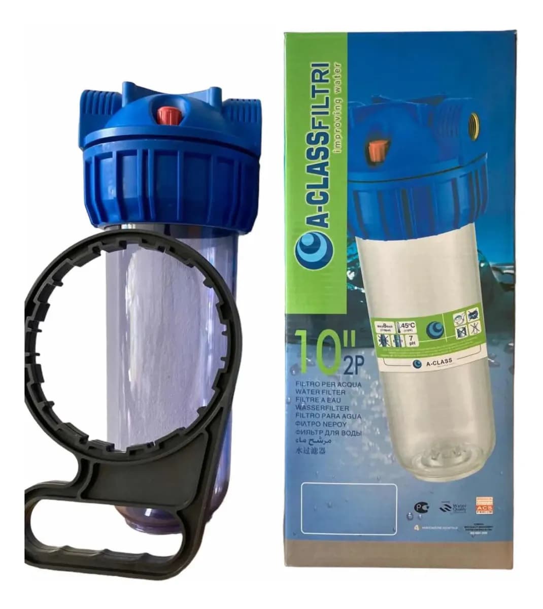 Porta Filtro de Agua A-Class Filtri 3/4 x 3/4 para Red de Casa 1