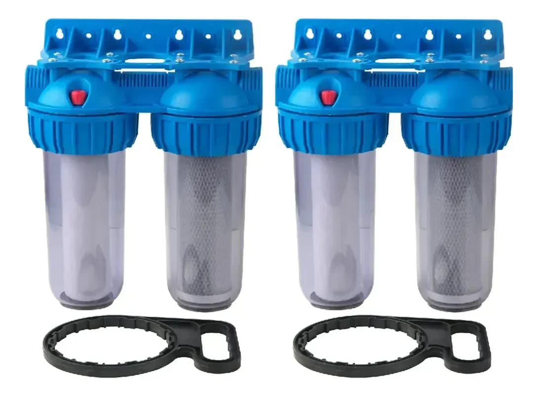 Vaso Porta Filtro De Agua 3/4 X 3/4 Doble + Pp + Gac + Cto 6