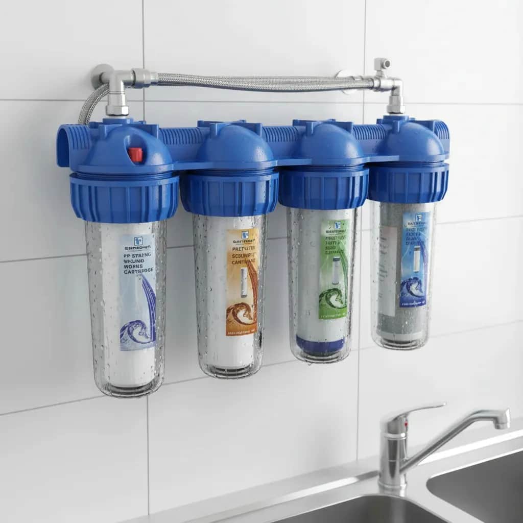 Filtro Purificador de Agua Santown para Pozos 4 Etapas Azul 1