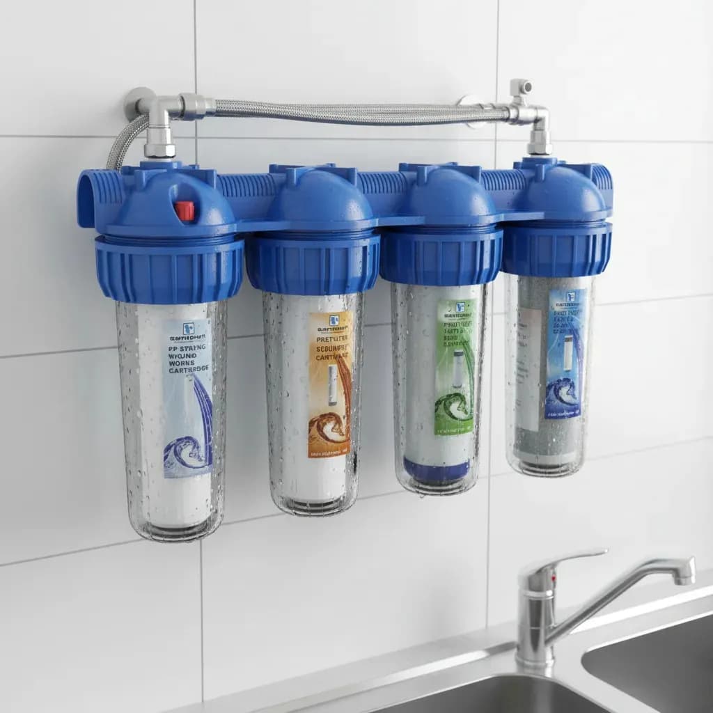 Filtro Purificador de Agua Santown para Pozos 4 Etapas Azul 1