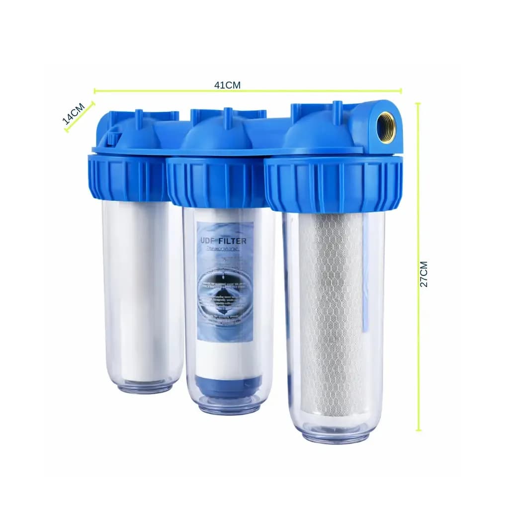 Filtro Agua Triple Anti Sarro Ablandador 3 Filtros Purificador Agua Carbón Activado Antisarro Para Ducha/grifo Filtra Cloro, Olores Y Sedimentos Klac 5
