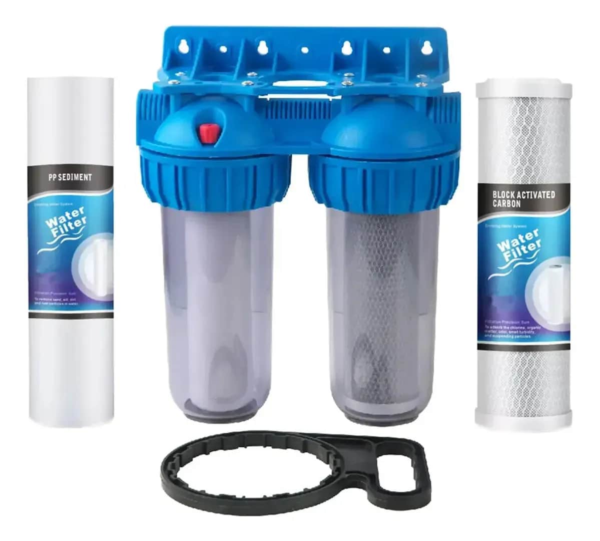 Porta Filtro De Agua 3/4 X 3/4 Doble Vaso 10 + Pp Y Cto 1