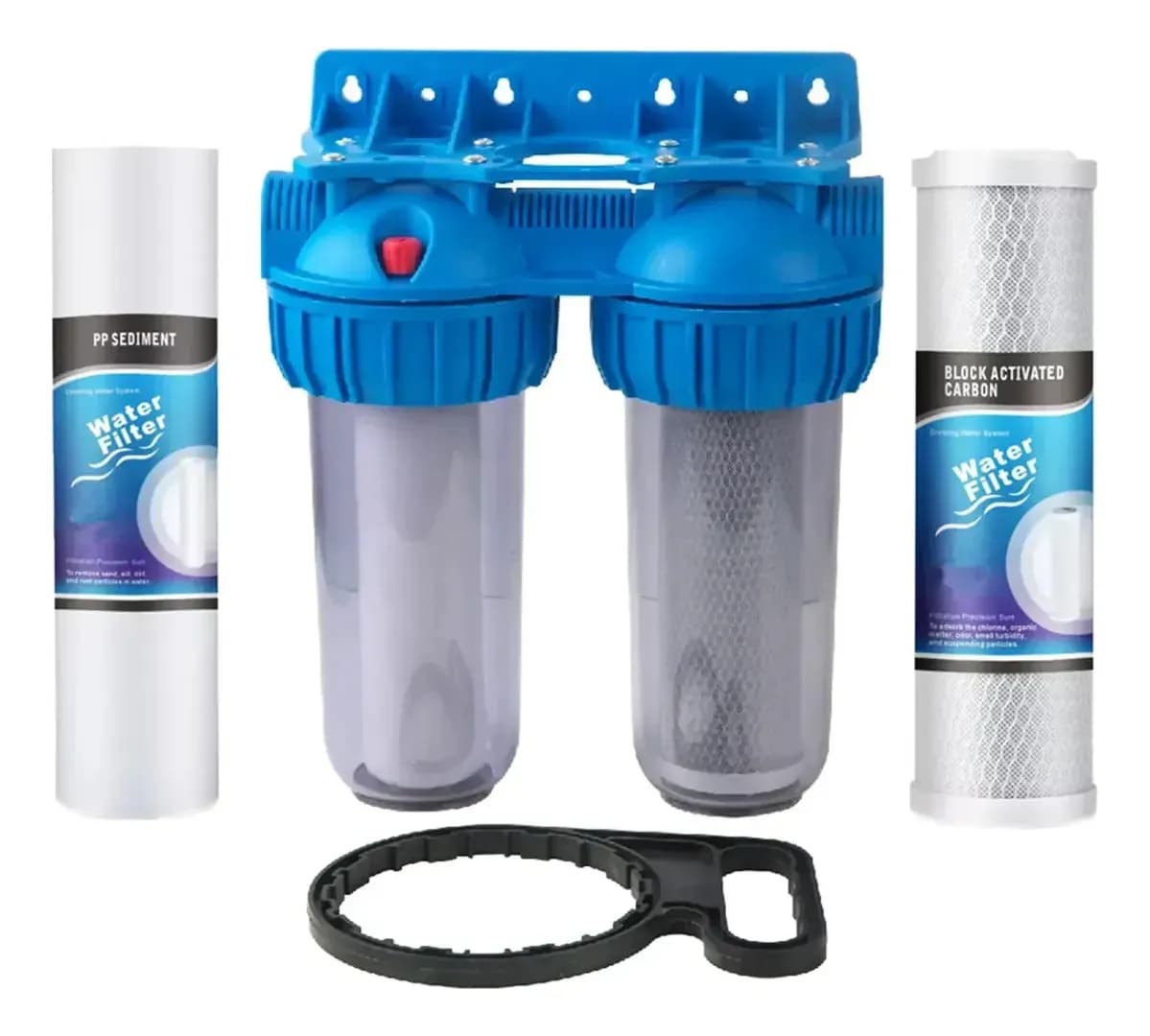 Porta Filtro De Agua 3/4 X 3/4 Doble Vaso 10 + Pp Y Cto 1