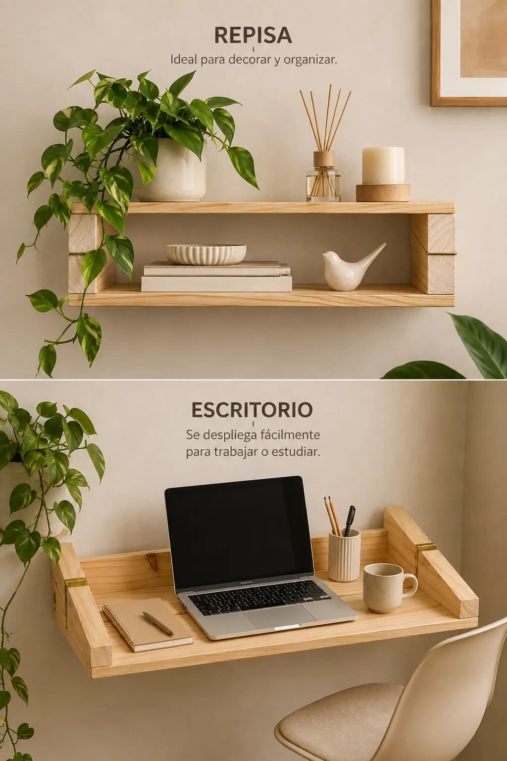 Escritorio y Repisa - 2 EN 1 3