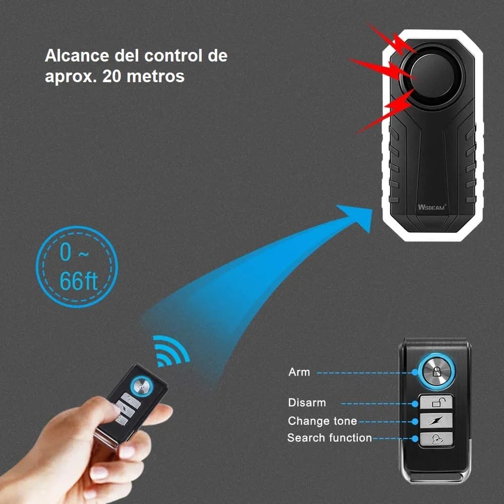 Alarma inalambrica con deteccion de movimiento 2