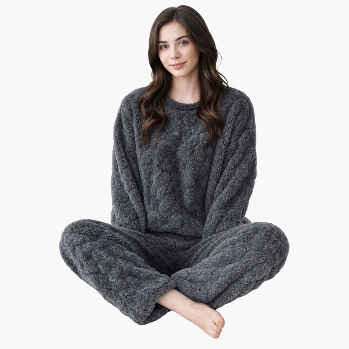 Pijama de plush suave para mujer