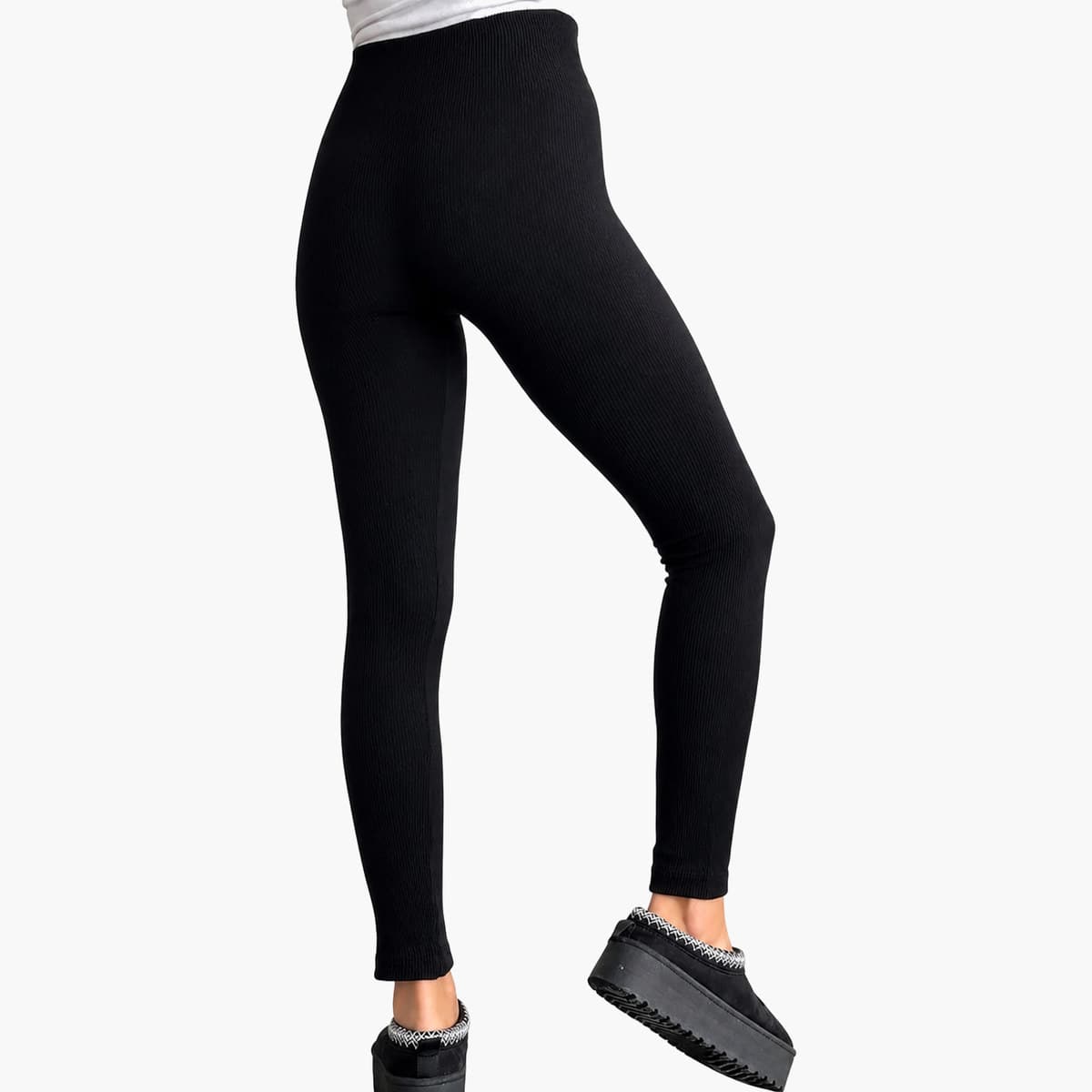 Calza panty negra tiro alto