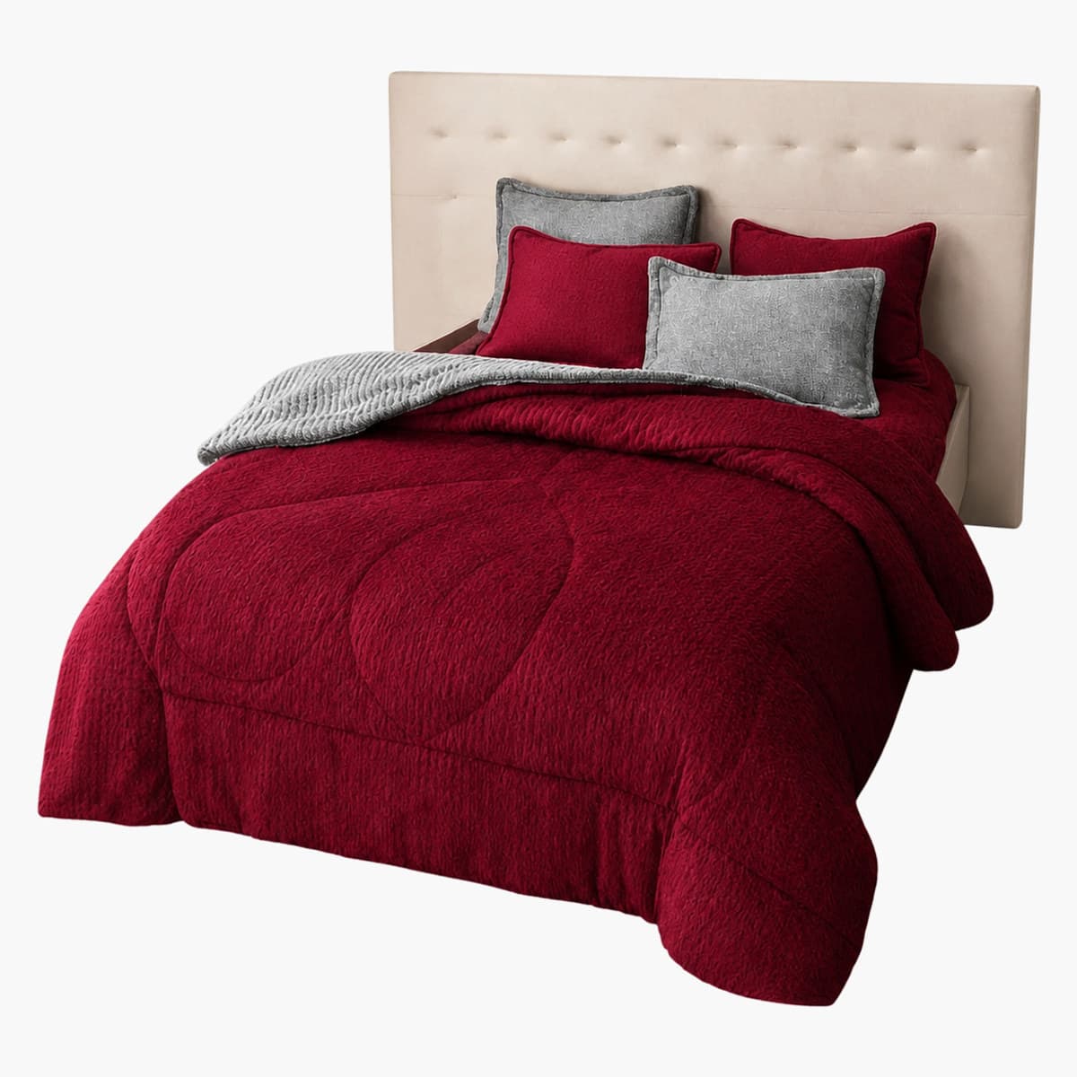 Acolchado reversible de pana Queen 1