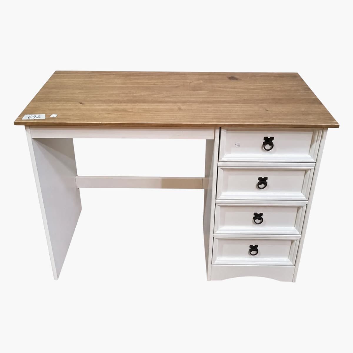 Escritorio de madera con cajonera 1