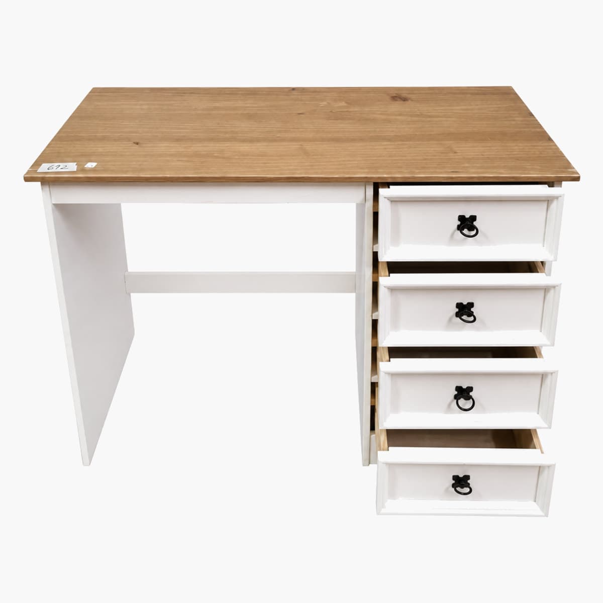 Escritorio de madera con cajonera 2
