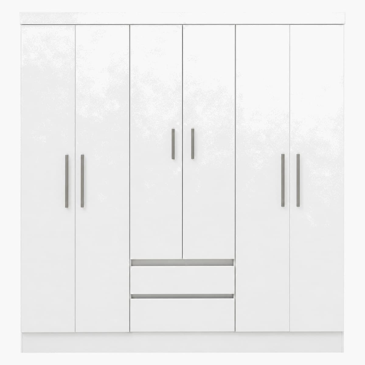 Placard ropero blanco con 6 puertas y 2 cajones 1
