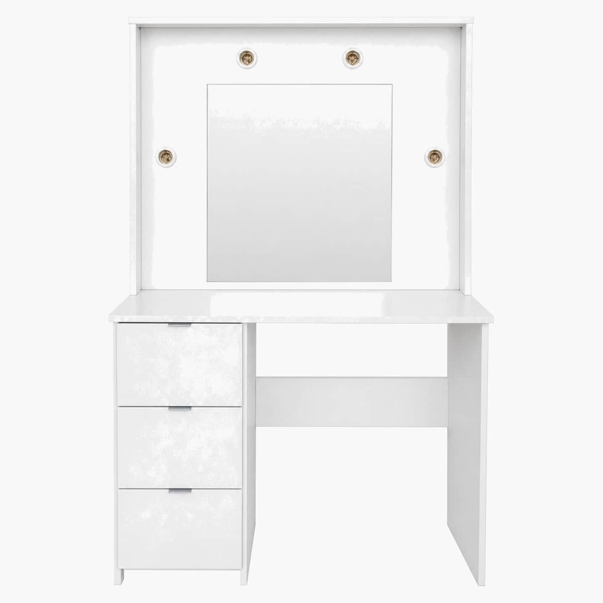 Tocador de Maquillaje Blanco con Espejo y Luces 1