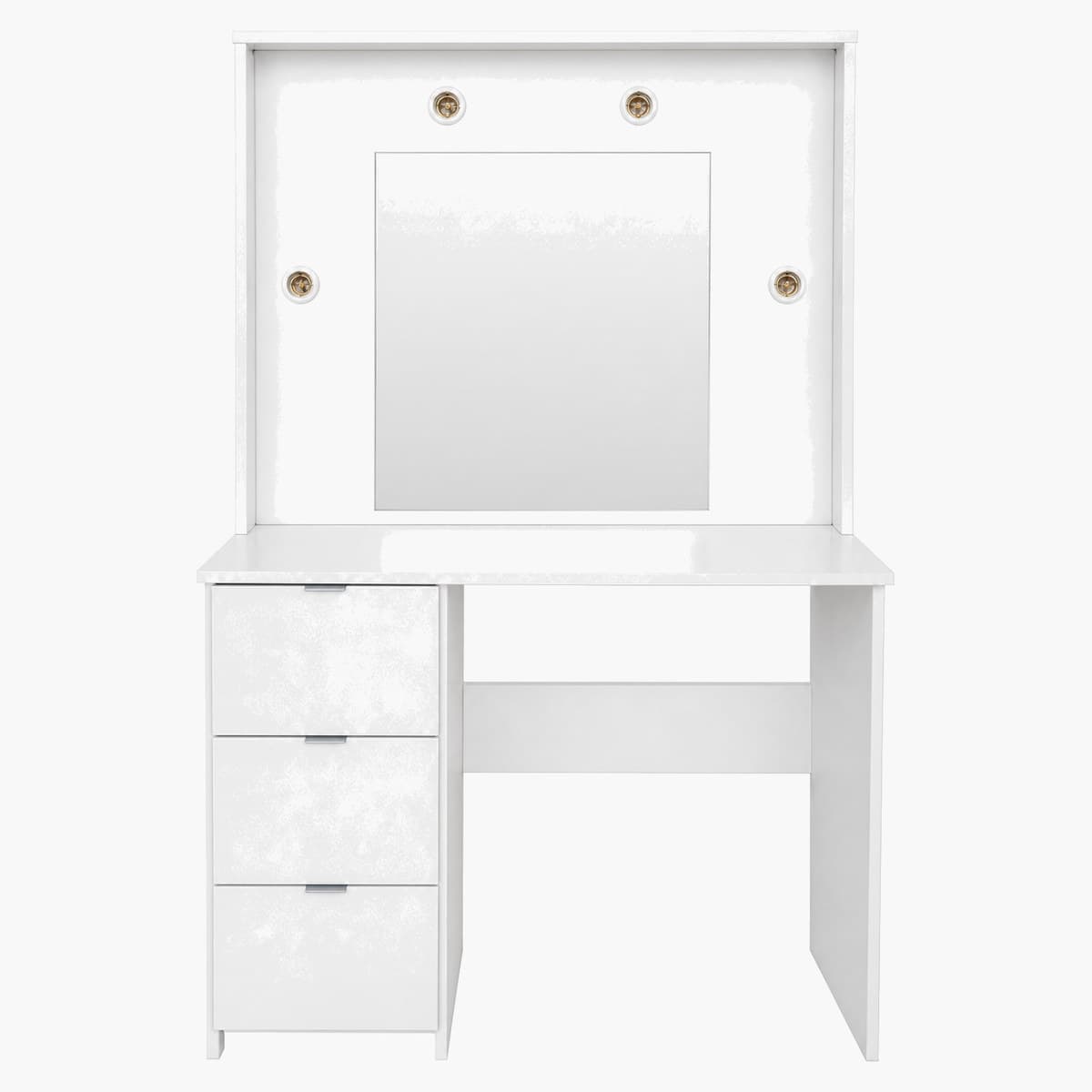 Tocador de Maquillaje Blanco con Espejo y Luces 1