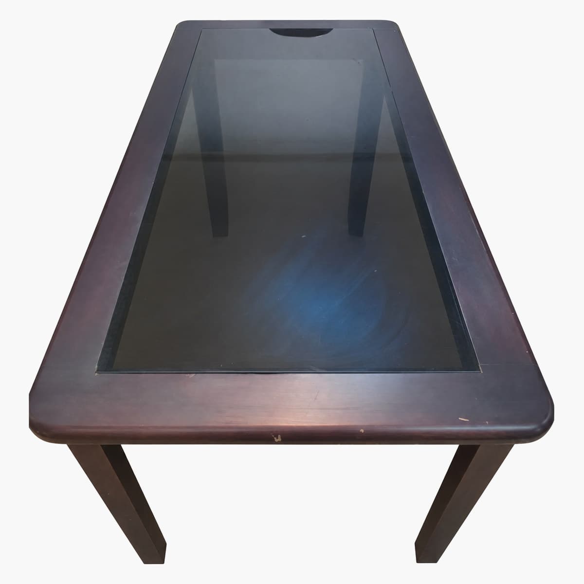 Juego de comedor de madera con mesa de vidrio y 5 sillas 3