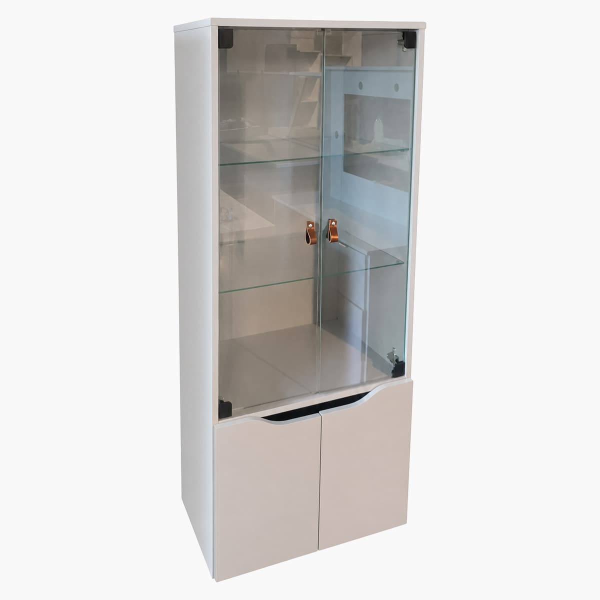 Vitrina Exhibidora con Puertas de Vidrio y luces 2