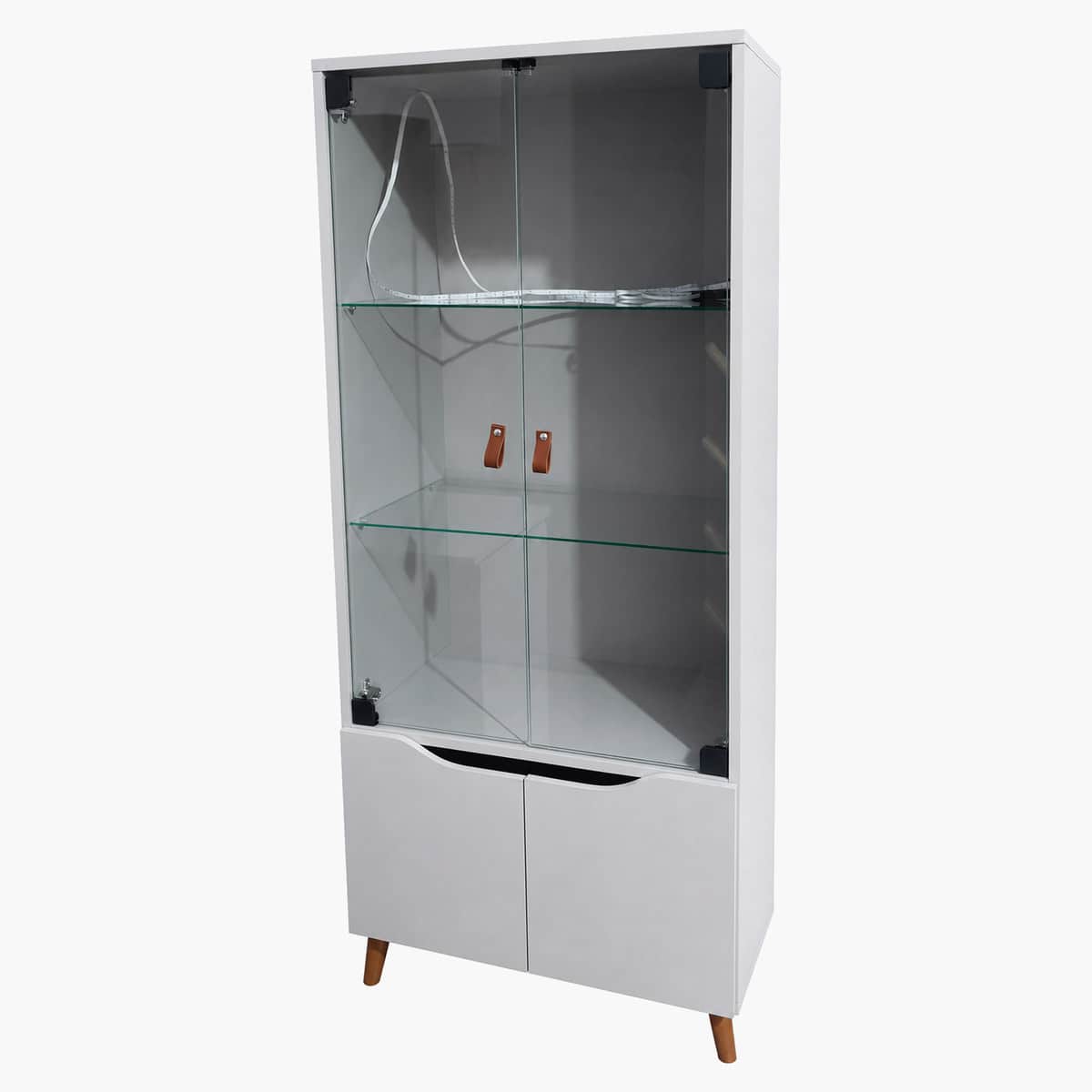 Vitrina Exhibidora con Puertas de Vidrio y luces 4