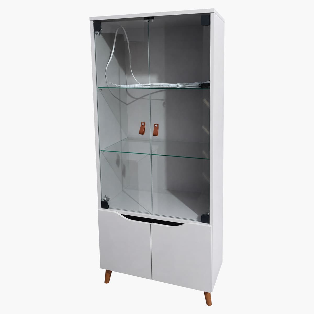 Vitrina Exhibidora con Puertas de Vidrio y luces 4