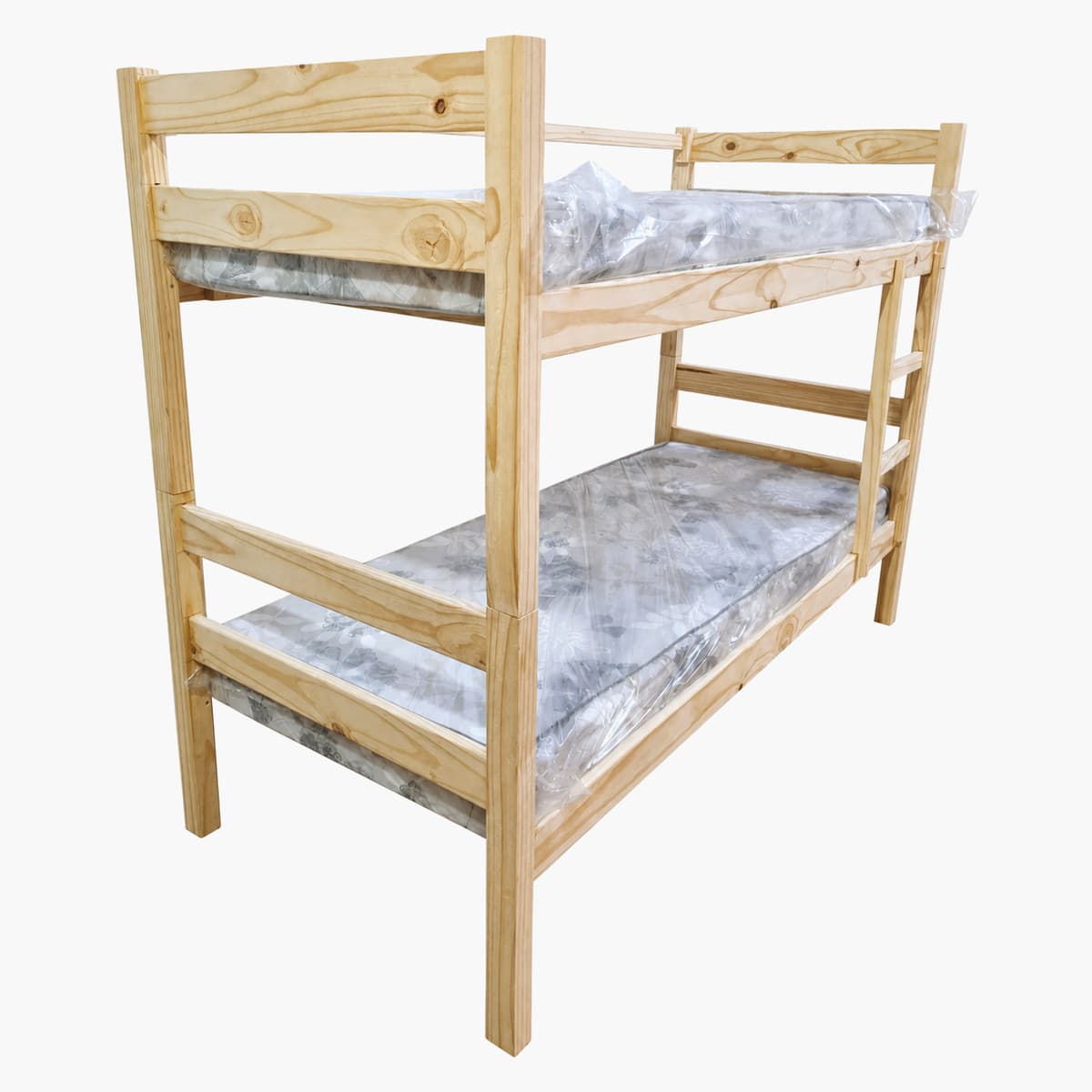 Cama cucheta de madera + 2 colchones 3