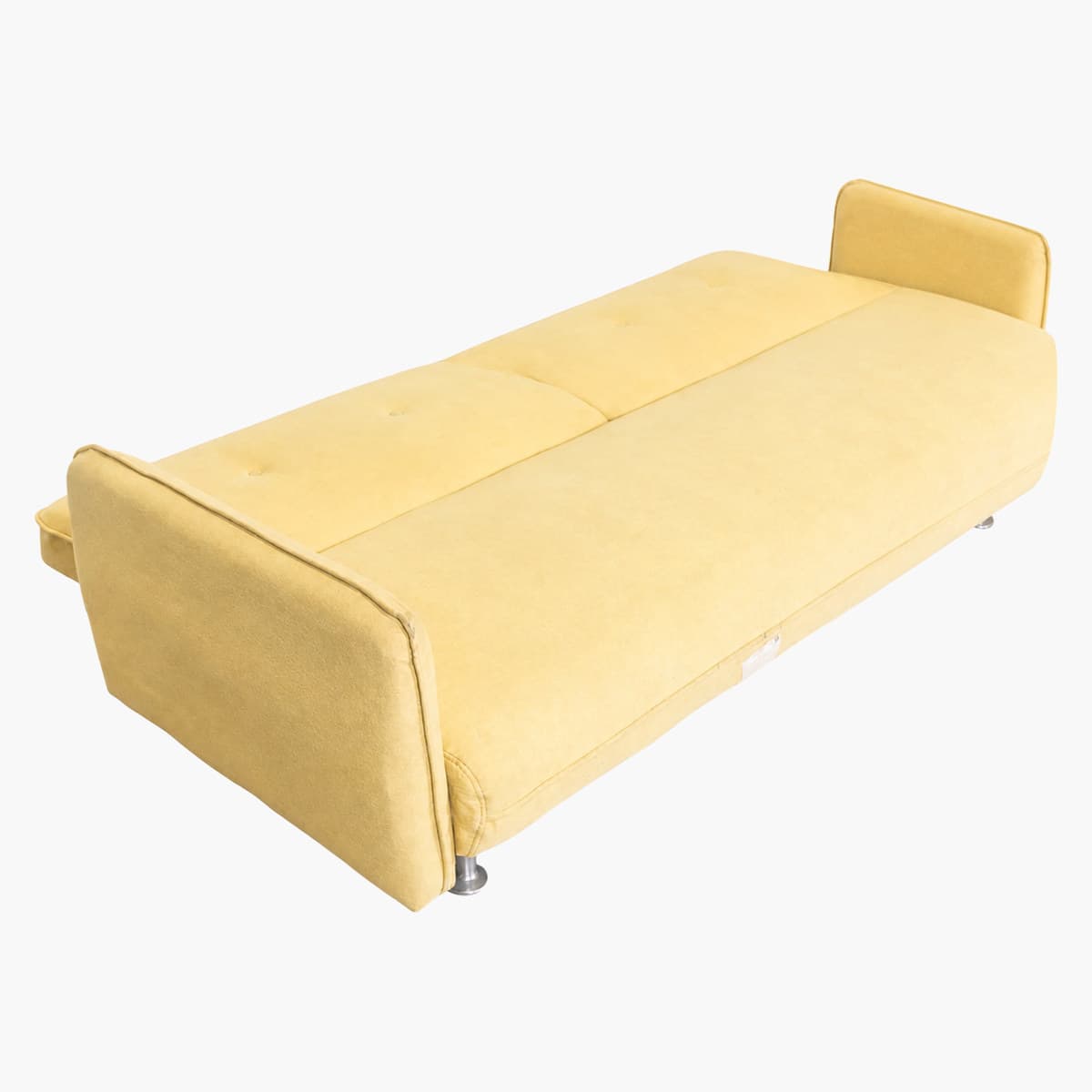 Sofá cama bajo de 2 cuerpos color amarillo 2