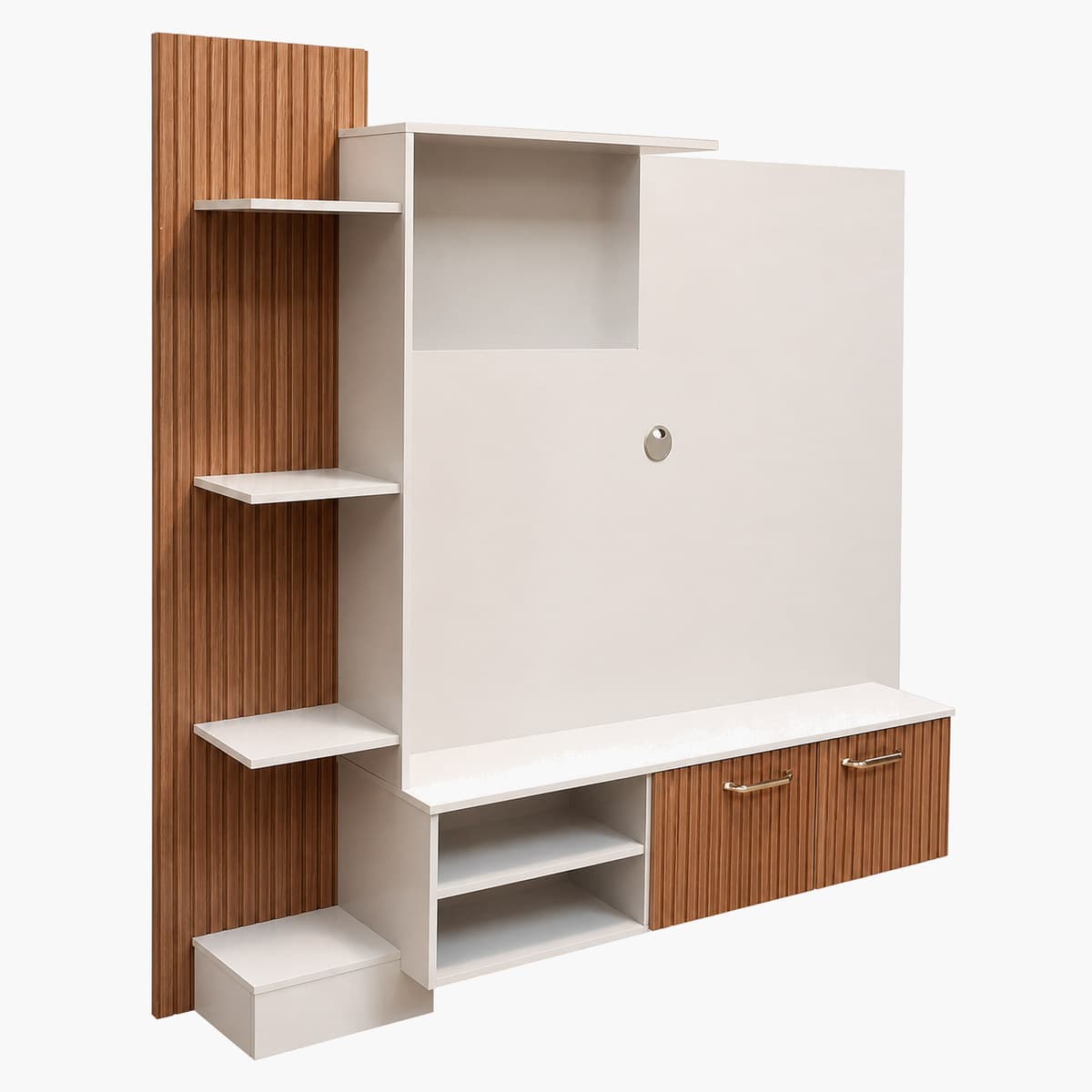 Mueble para TV con estantes y cajones 2