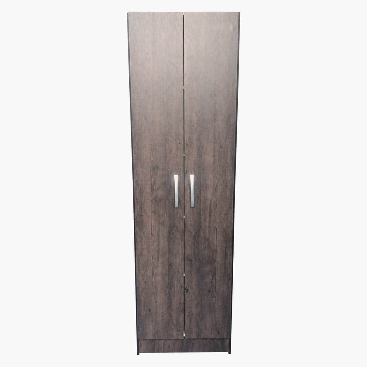Placard marrón 2 puertas con estantes 1