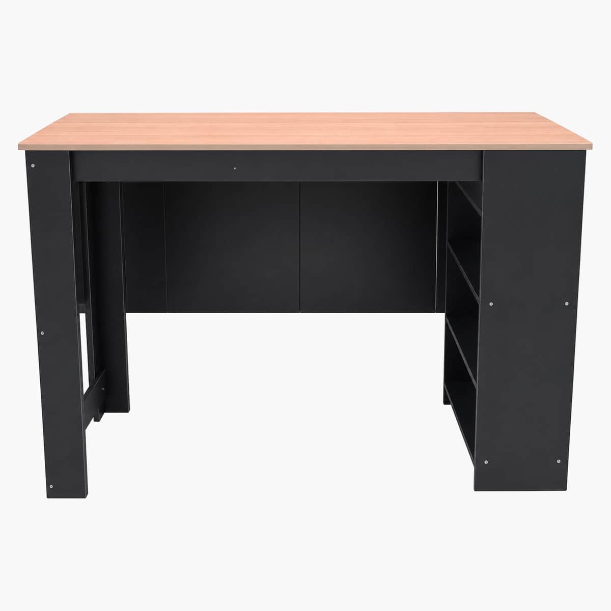 Mesa barra desayunador/escritorio con estantes 4
