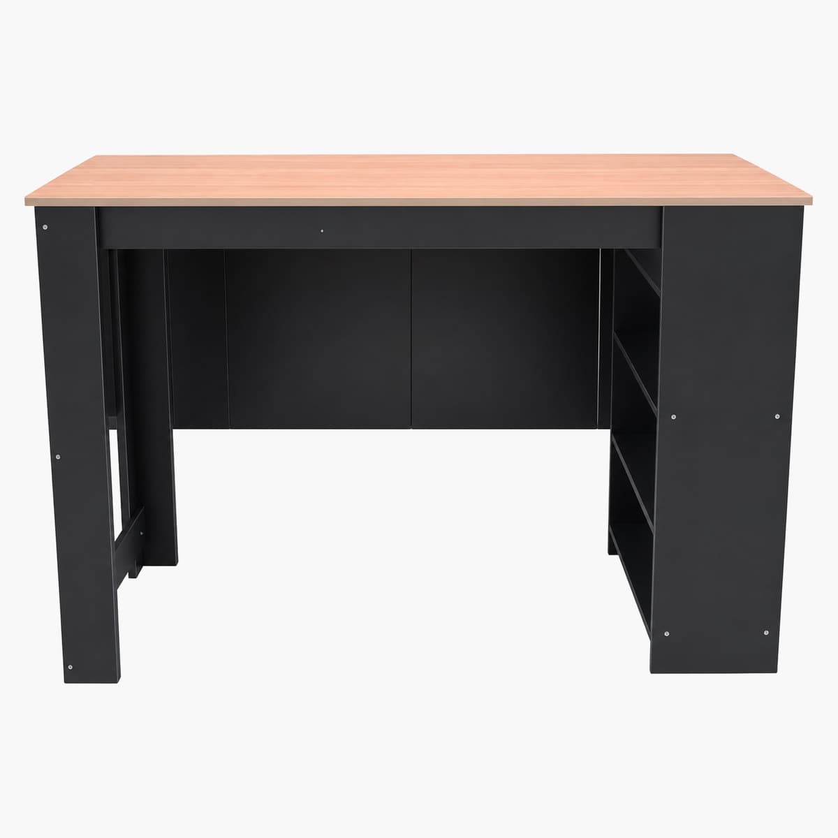 Mesa barra desayunador/escritorio con estantes 4