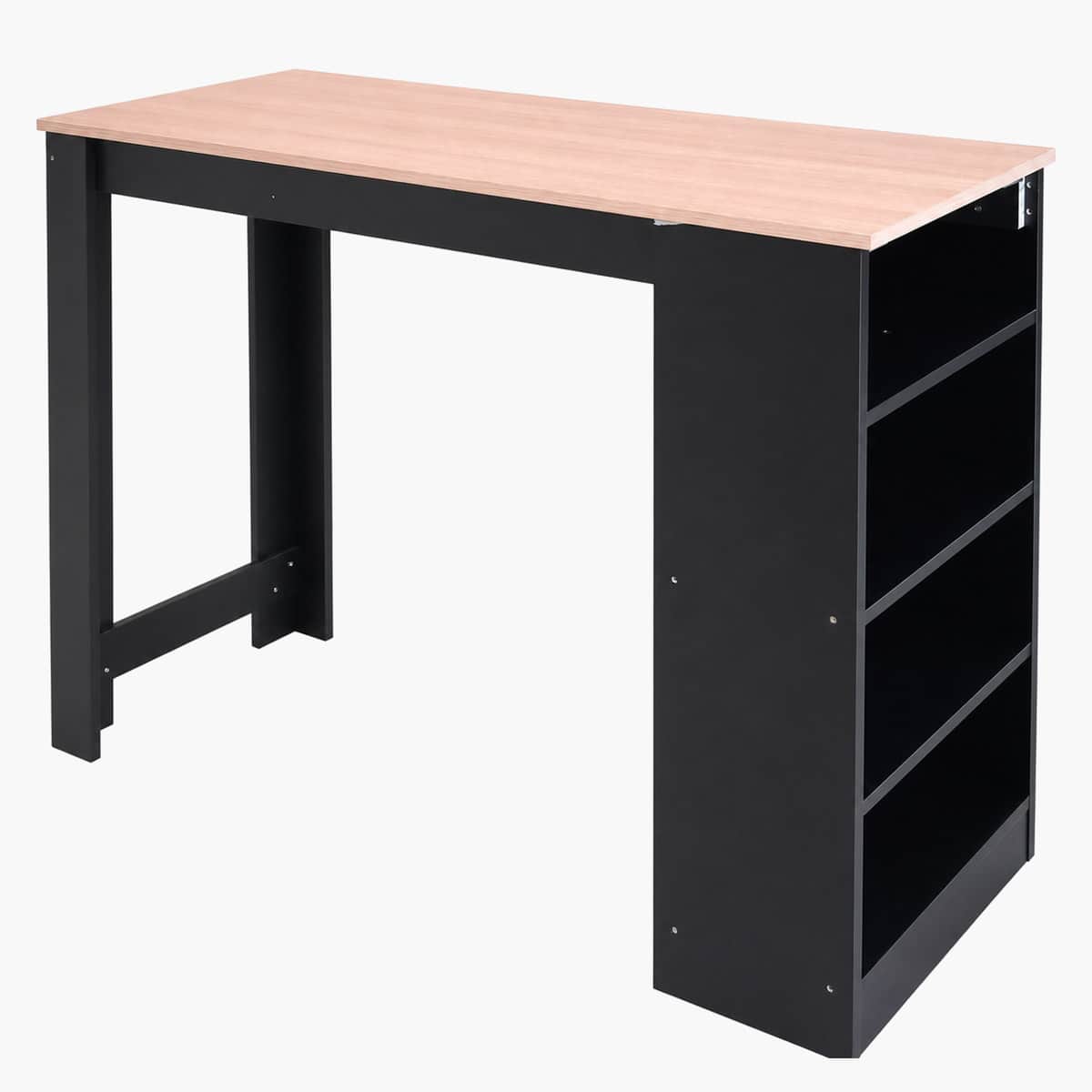 Mesa barra desayunador/escritorio con estantes 5